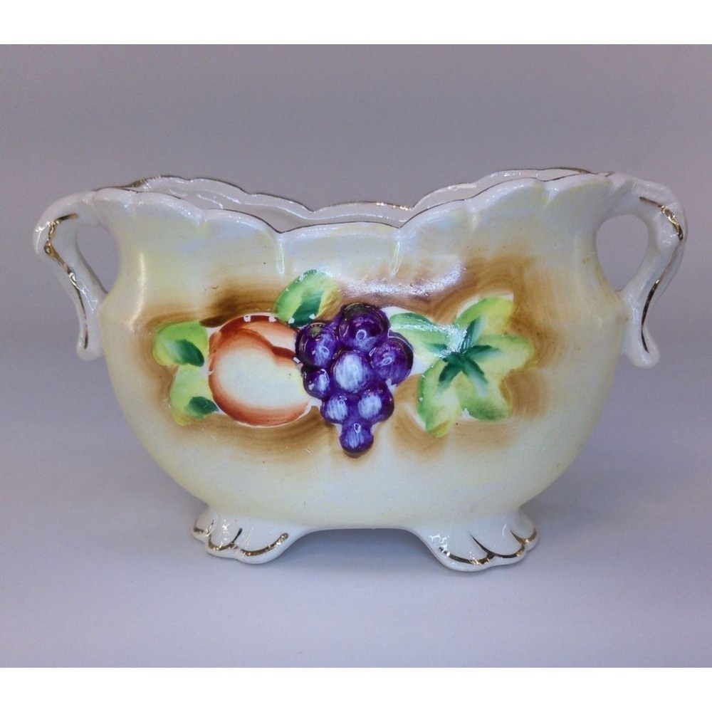 Porcelain Fruit Dish Tilso Japan N7099 Vintage Hand Painted Oval‎ Bowl